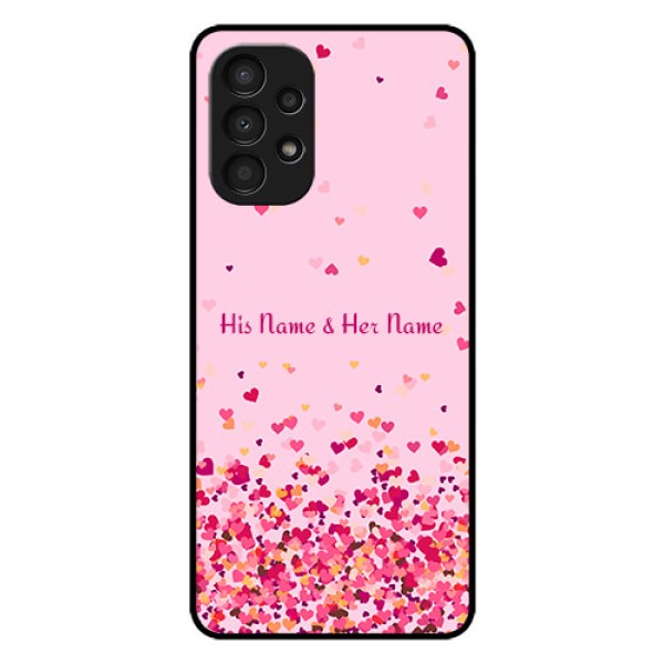 Galaxy A13 Photo Printing on Glass Case - Floating Hearts Design Galaxy A13 Photo Printing on Glass Case - Floating Hearts Design