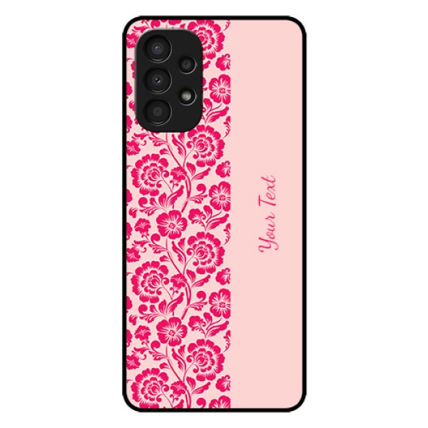 Galaxy A13 Custom Glass Phone Case - Attractive Floral Pattern Design Galaxy A13 Custom Glass Phone Case - Attractive Floral Pattern Design