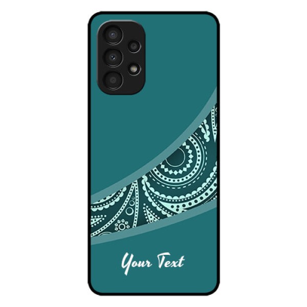 Galaxy A13 Photo Printing on Glass Case - semi visible floral Design