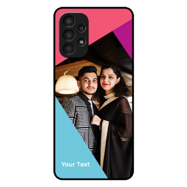 Galaxy A13 Custom Glass Mobile Case - Stacked Triple colour Design Galaxy A13 Custom Glass Mobile Case - Stacked Triple colour Design
