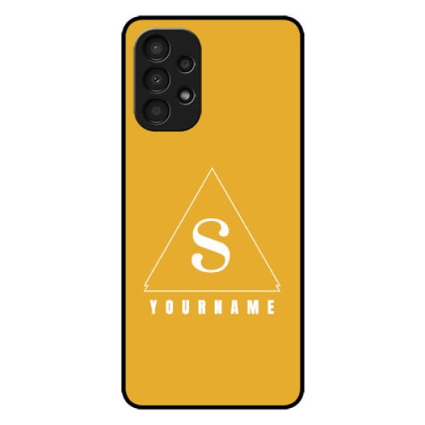 Galaxy A13 Personalized Glass Phone Case - simple triangle Design