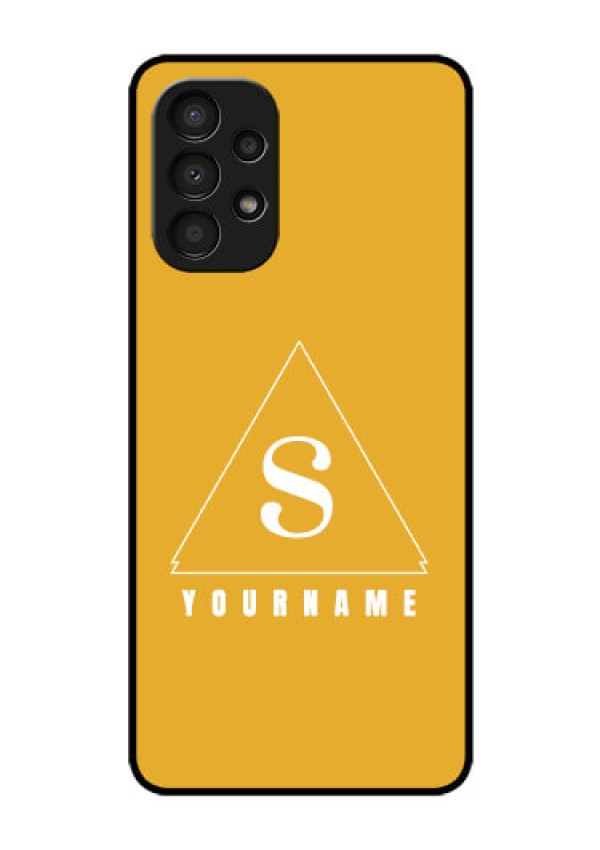 Galaxy A13 Personalized Glass Phone Case - simple triangle Design