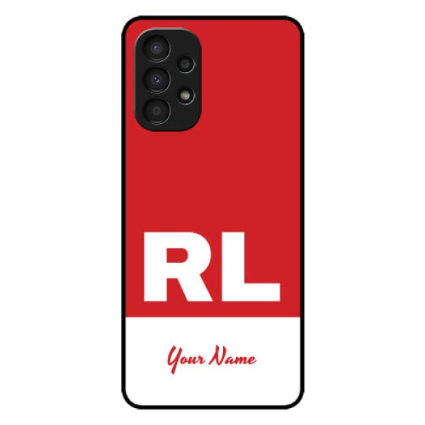Galaxy A13 Personalized Glass Phone Case - dual tone custom text Design Galaxy A13 Personalized Glass Phone Case - dual tone custom text Design
