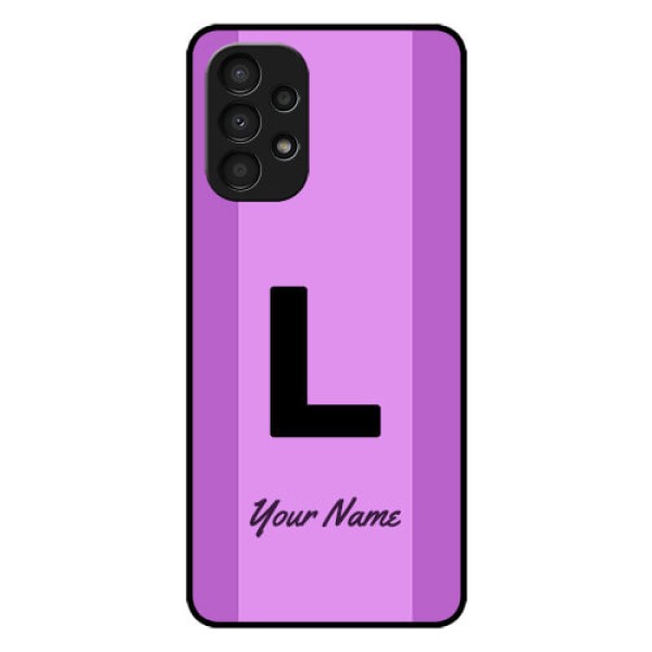 Galaxy A13 Custom Glass Phone Case - Tricolor custom text Design