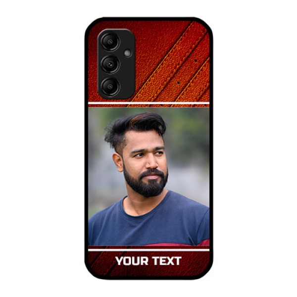 Galaxy A14 4G Personalized Glass Phone Case - Leather Phone Case Design