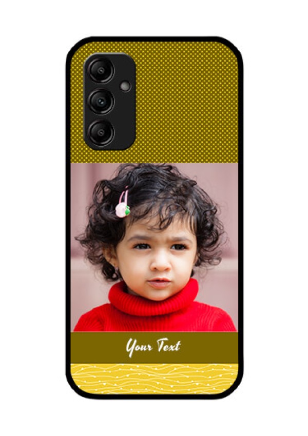Galaxy A14 4G Custom Glass Phone Case - Simple Green Color Design