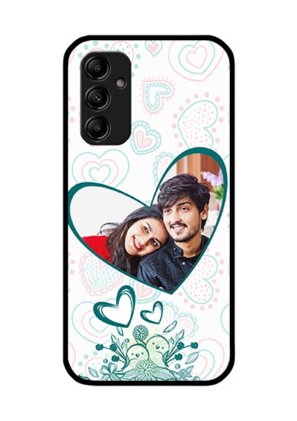 Galaxy A14 4G Photo Printing on Glass Case - Premium Couple Design