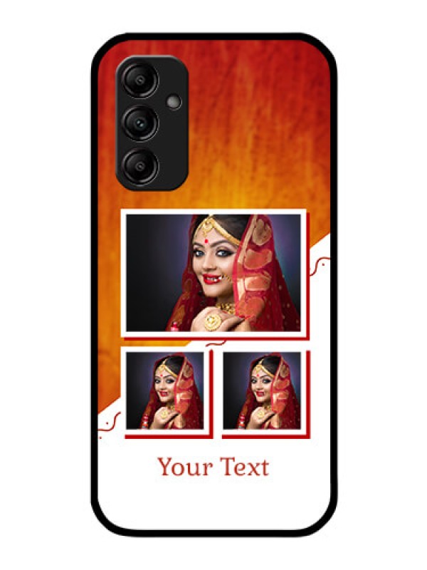 Custom Galaxy A14 4G Custom Glass Phone Case - Wedding Memories Design