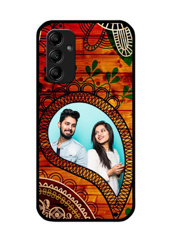 Galaxy A14 4G Personalized Glass Phone Case - Abstract Colorful Design