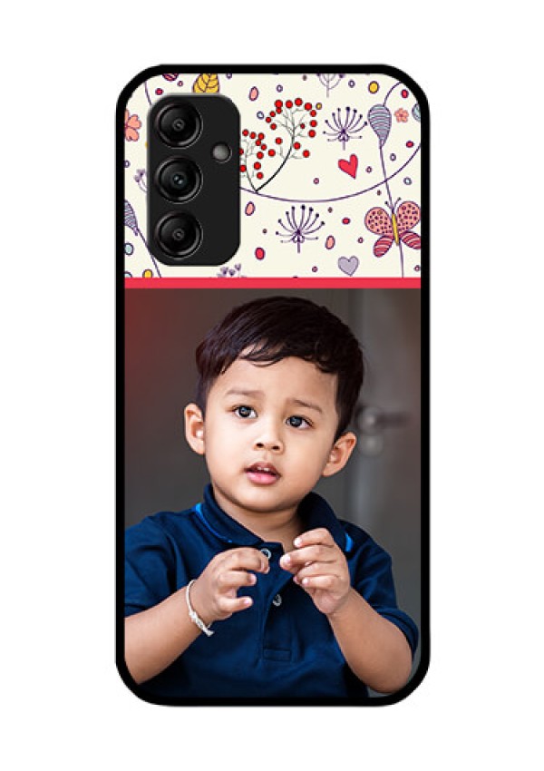 Galaxy A14 4G Custom Glass Mobile Case - Premium Floral Design