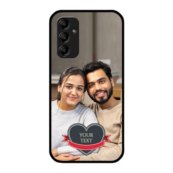 Galaxy A14 4G Custom Glass Phone Case - Just Married Couple Design