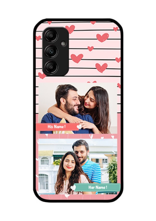 Galaxy A14 4G Custom Glass Mobile Case - Photo with Heart Design