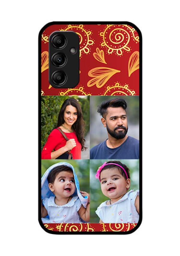 Galaxy A14 4G Photo Printing on Glass Case - 4 Image Traditional Design