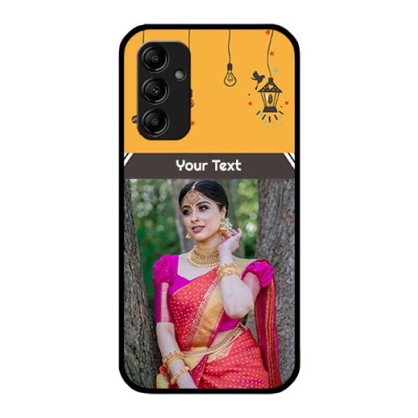Galaxy A14 4G Custom Glass Mobile Case - with Family Picture and Icons