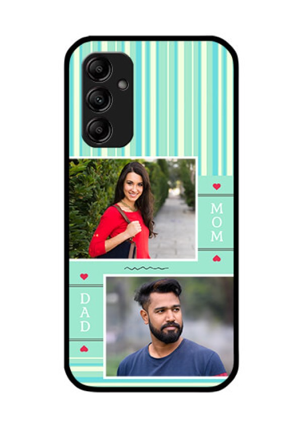 Galaxy A14 4G Custom Glass Phone Case - Mom & Dad Pic Design