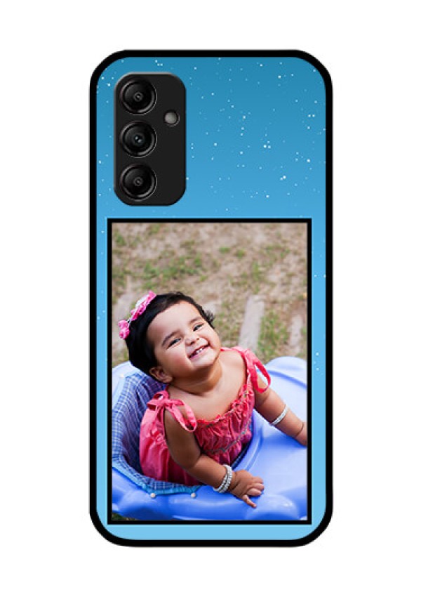 Galaxy A14 4G Custom Glass Mobile Case - Wave Pattern Colorful Design