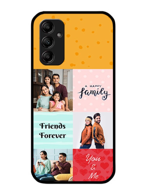 Custom Galaxy A14 4G Personalized Glass Phone Case - Images with Quotes Design