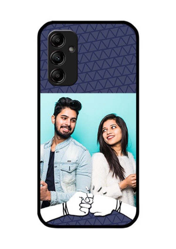 Galaxy A14 4G Photo Printing on Glass Case - with Best Friends Design