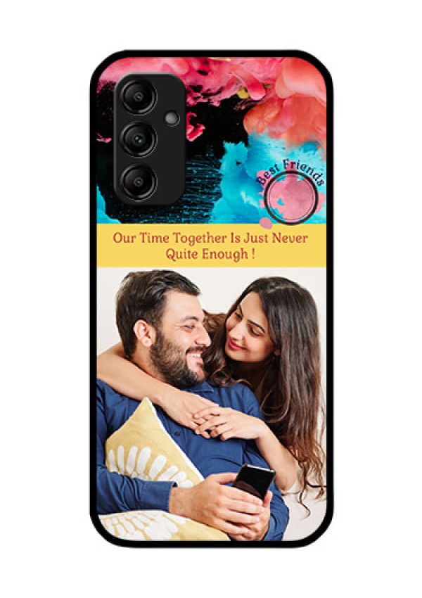 Galaxy A14 4G Custom Glass Mobile Case - Quote with Acrylic Painting Design