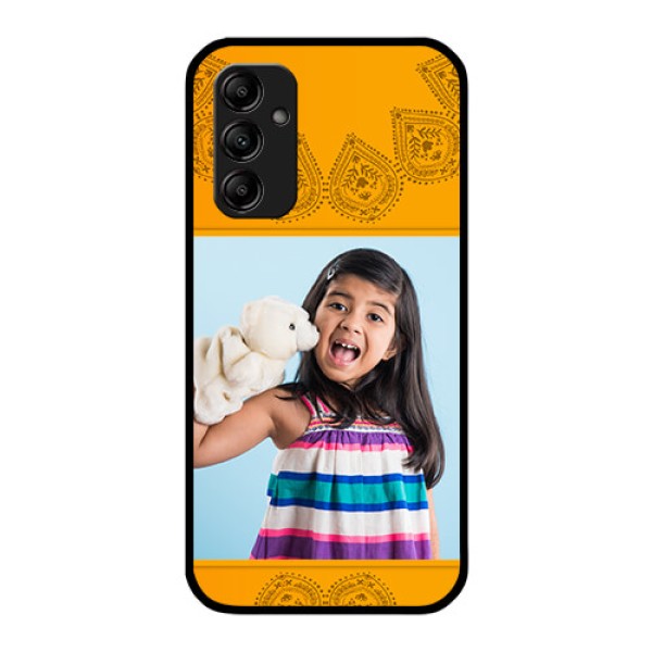 Galaxy A14 4G Personalized Glass Phone Case - Photo Wedding Design