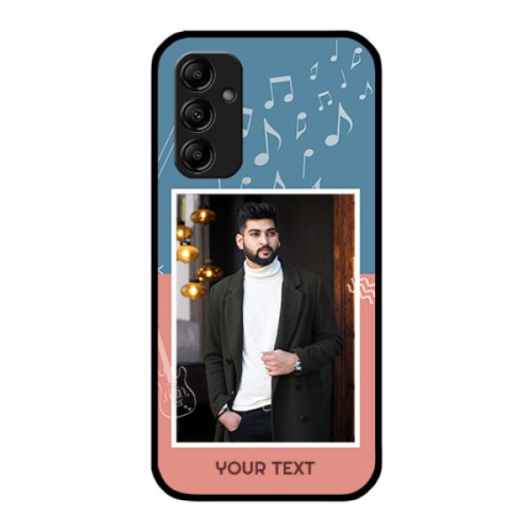 Galaxy A14 4G Photo Printing on Glass Case - with Color Musical Note Design Galaxy A14 4G Photo Printing on Glass Case - with Color Musical Note Design