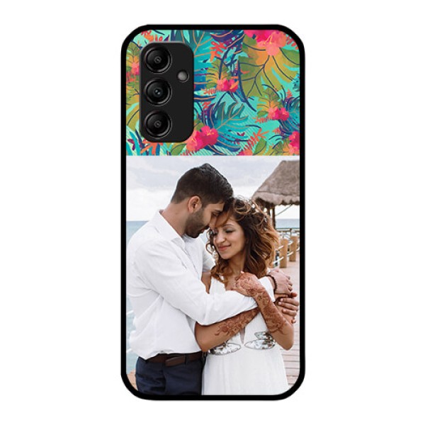 Galaxy A14 4G Photo Printing on Glass Case - Watercolor Floral Design