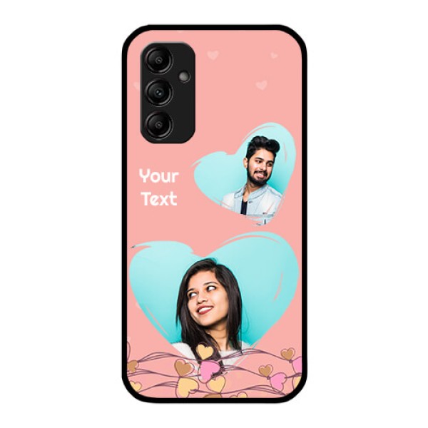 Galaxy A14 4G Custom Glass Mobile Case - Love Doodle Design Galaxy A14 4G Custom Glass Mobile Case - Love Doodle Design