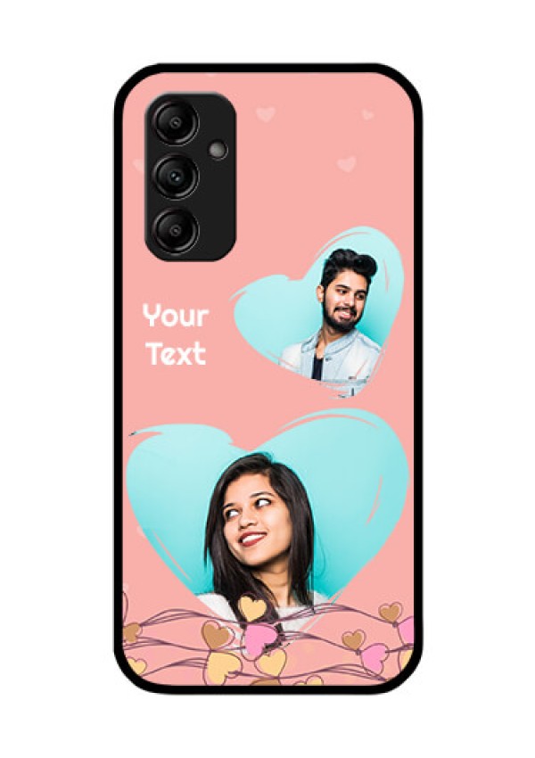 Galaxy A14 4G Custom Glass Mobile Case - Love Doodle Design