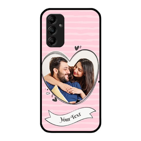 Galaxy A14 4G Custom Glass Phone Case - Vintage Heart Design Galaxy A14 4G Custom Glass Phone Case - Vintage Heart Design