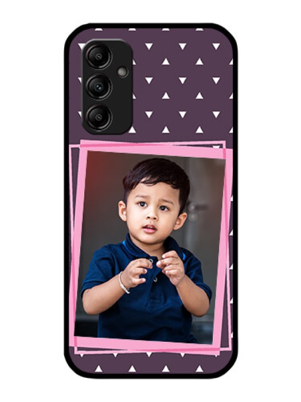 Custom Galaxy A14 4G Custom Glass Mobile Case - Triangle Pattern Dotted Design