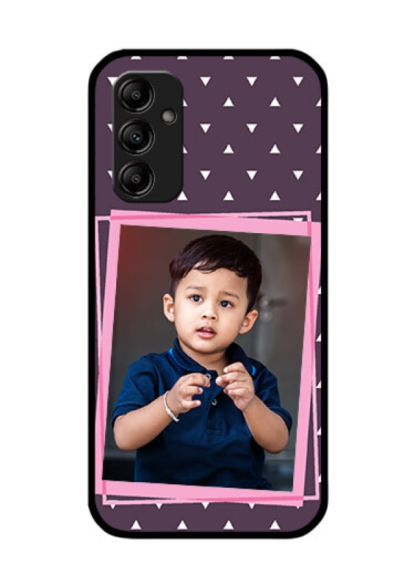 Galaxy A14 4G Custom Glass Mobile Case - Triangle Pattern Dotted Design