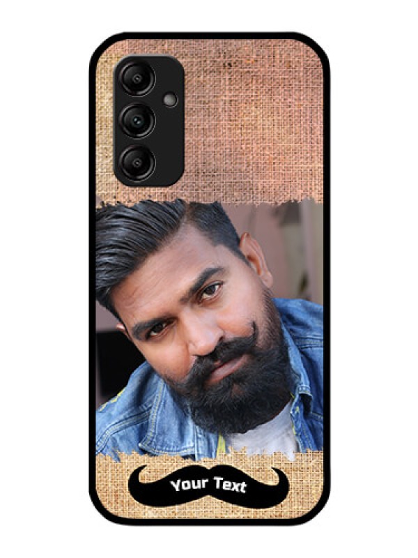 Custom Galaxy A14 4G Personalized Glass Phone Case - with Texture Design