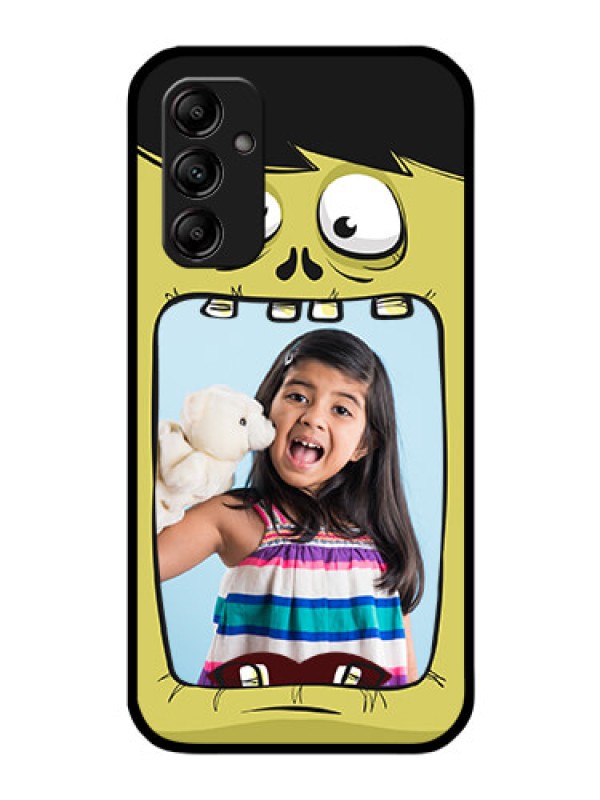 Custom Galaxy A14 4G Personalized Glass Phone Case - Cartoon monster back case Design