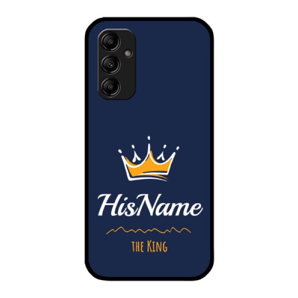 Galaxy A14 4G Glass Phone Case King with Name
