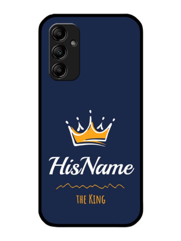 Custom Galaxy A14 4G Glass Phone Case King with Name