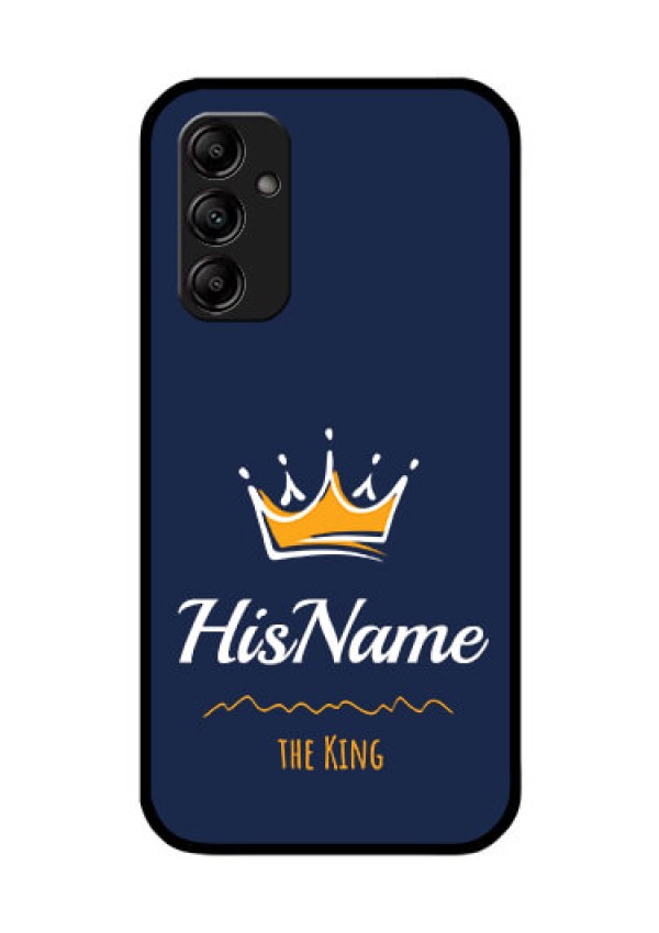 Galaxy A14 4G Glass Phone Case King with Name