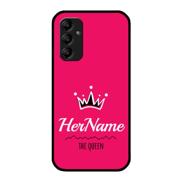 Galaxy A14 4G Glass Phone Case Queen with Name Galaxy A14 4G Glass Phone Case Queen with Name