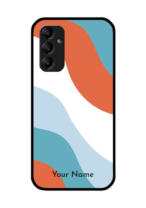 Galaxy A14 4G Custom Glass Mobile Case - coloured Waves Design