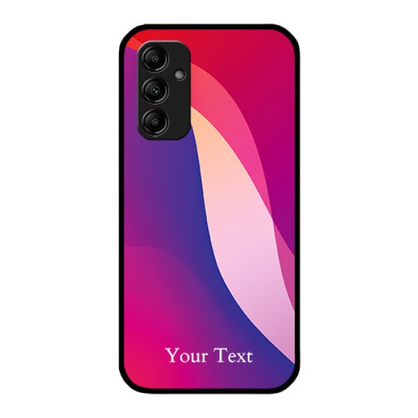 Galaxy A14 4G Personalized Glass Phone Case - Digital abstract Overlap Design Galaxy A14 4G Personalized Glass Phone Case - Digital abstract Overlap Design