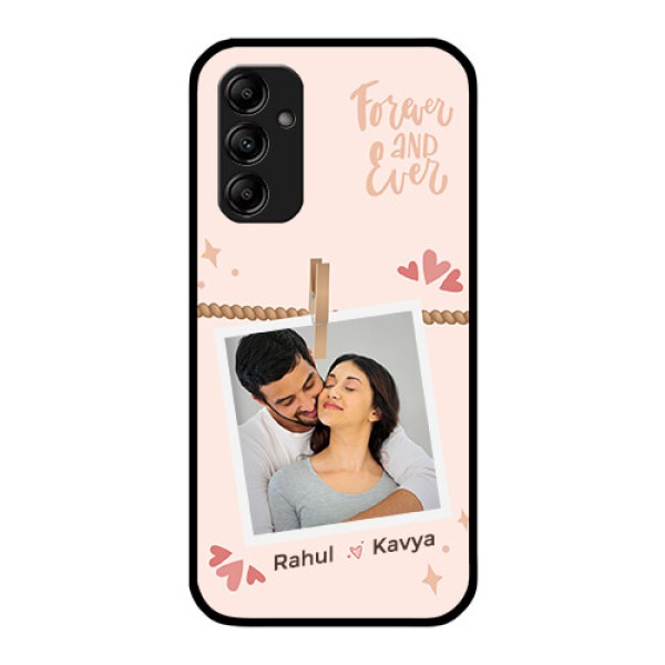 Galaxy A14 4G Custom Glass Phone Case - Forever and ever love Design