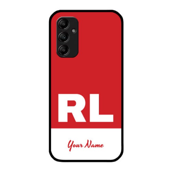 Galaxy A14 4G Personalized Glass Phone Case - dual tone custom text Design Galaxy A14 4G Personalized Glass Phone Case - dual tone custom text Design