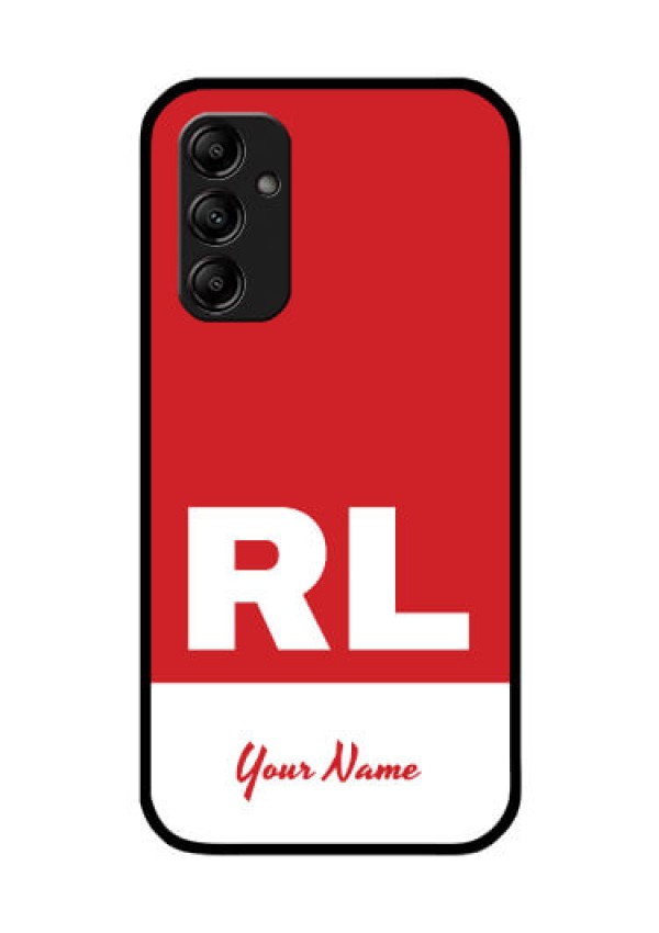 Galaxy A14 4G Personalized Glass Phone Case - dual tone custom text Design