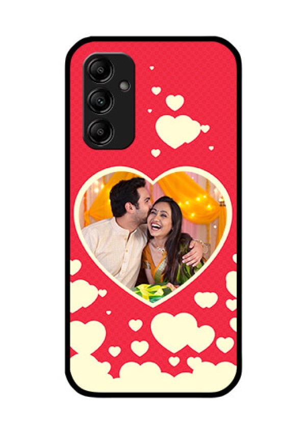 Galaxy A14 5G Custom Glass Mobile Case - Love Symbols Phone Cover Design