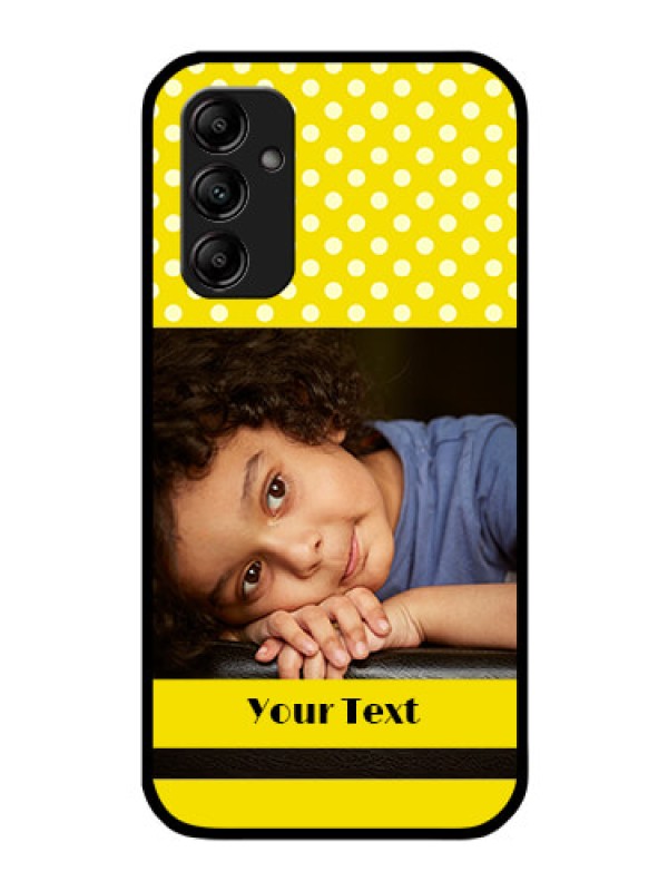 Custom Galaxy A14 5G Custom Glass Phone Case - Bright Yellow Case Design
