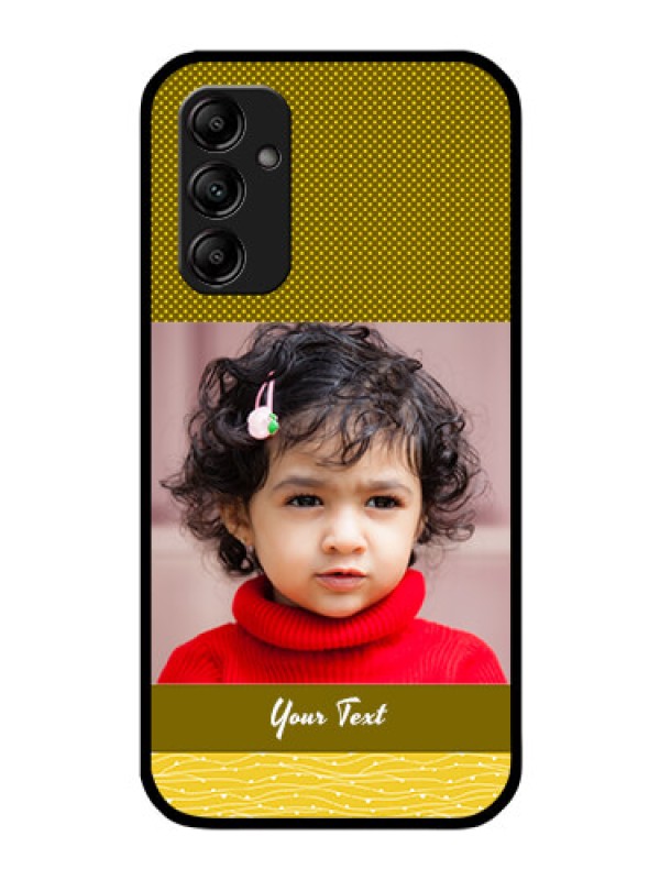 Custom Galaxy A14 5G Custom Glass Phone Case - Simple Green Color Design