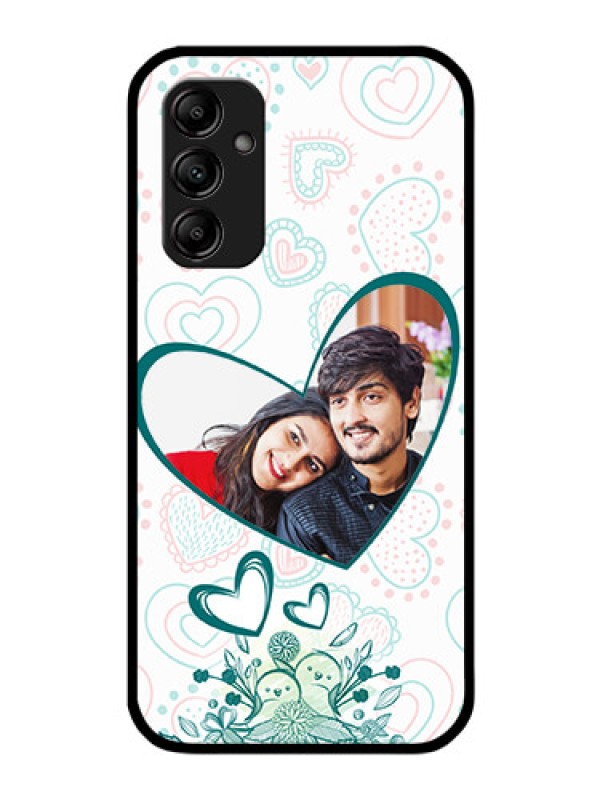 Custom Galaxy A14 5G Photo Printing on Glass Case - Premium Couple Design