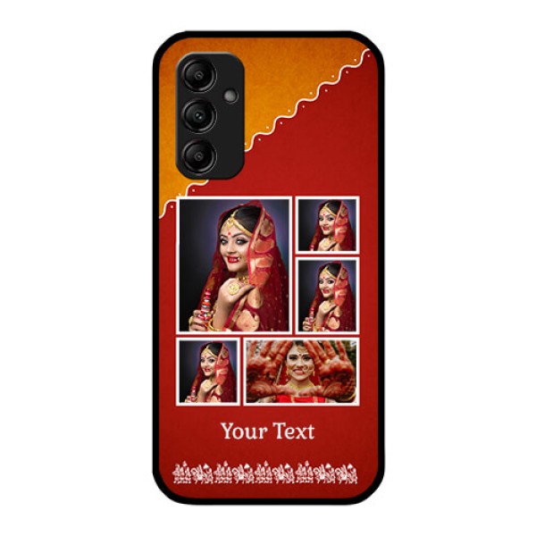 Galaxy A14 5G Personalized Glass Phone Case - Wedding Pic Upload Design Galaxy A14 5G Personalized Glass Phone Case - Wedding Pic Upload Design