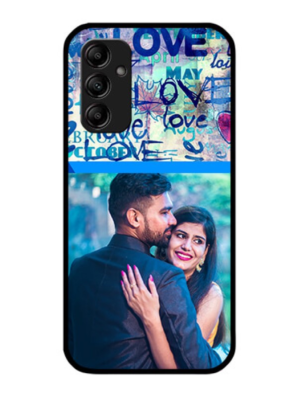 Custom Galaxy A14 5G Custom Glass Mobile Case - Colorful Love Design