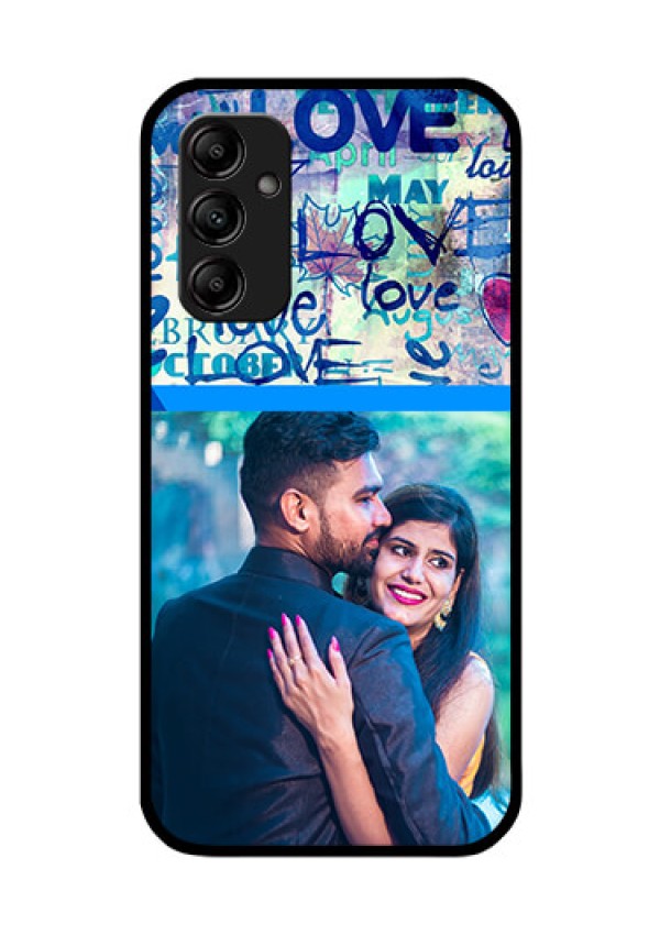 Galaxy A14 5G Custom Glass Mobile Case - Colorful Love Design
