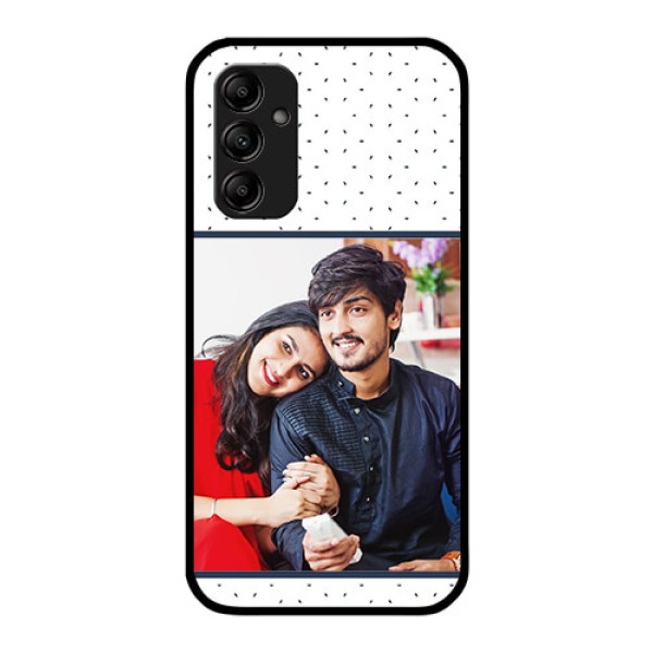 Galaxy A14 5G Personalized Glass Phone Case - Premium Dot Design